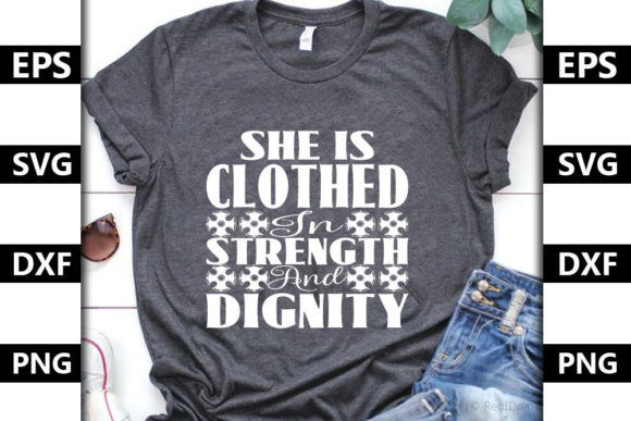 Christian Jesus Quote SVG Design, She Is T-Shirt Designs