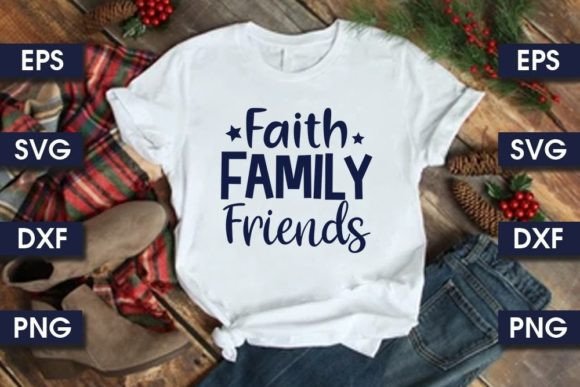 Christian Jesus SVG Design Faith Famil T-Shirt