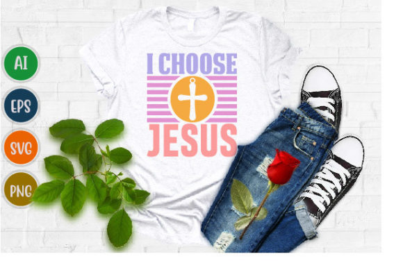 I Choose Jesus Typography Svg Design