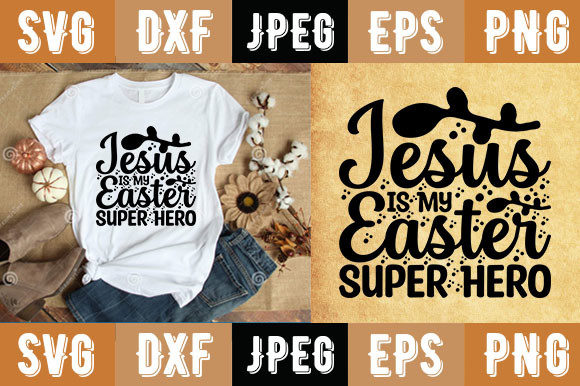 Jesus is My Easter Super Hero Sticker – T-Shirt Designs