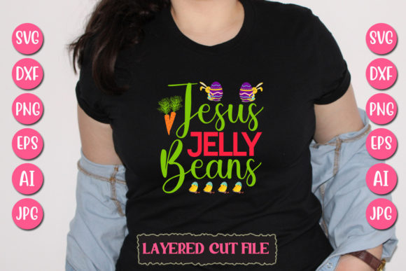 Jesus Jelly Beans SVG Cut File for T-Shirt Designs