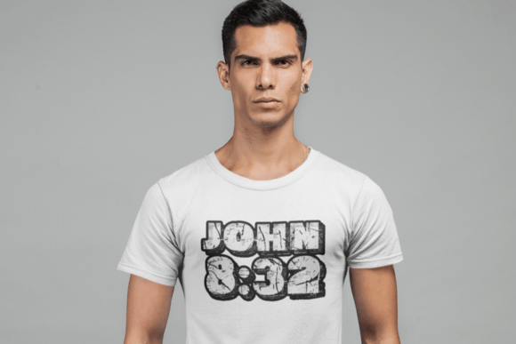 John 8 32 - Christian Design T-Shirt Designs