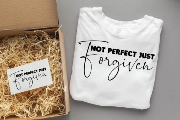 Not Perfect Just Forgiven Svg,Christian T-Shirt Designs