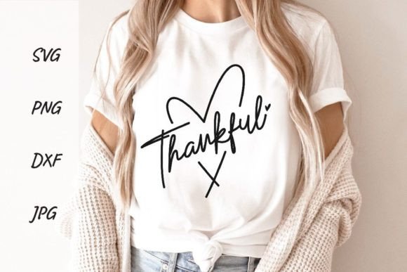 Thankful Heart Svg Christian Sublimation T-Shirt Designs